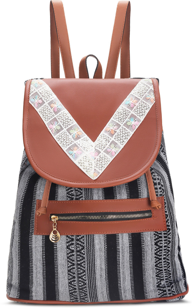 AshCrafzee Women backpack bags School bag for girls Bucket backpack 22 L Backpack Multicolour Price in India Flipkart