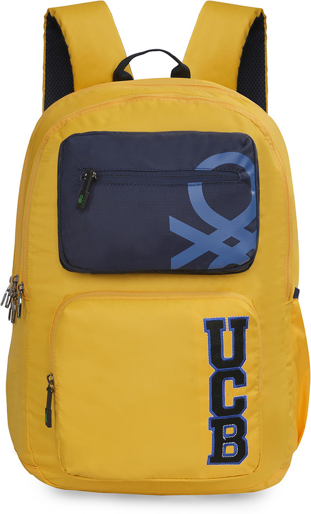 United Colors of Benetton Arcade 25 L Backpack Yellow Price in India Flipkart