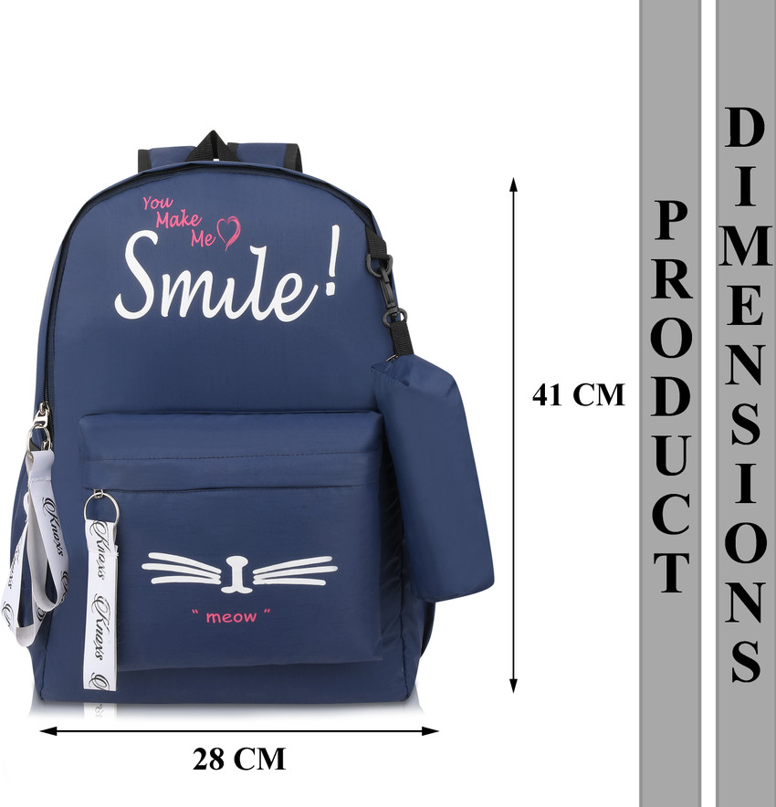 KNOXS You Make Me Smile Printed Backpack for Girls 10 L Backpack