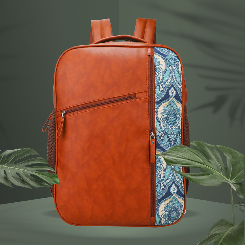 ALIZA Classic Stylish modern design laptop backpack for men and women 45 L Laptop Backpack BROWN SKYBLUE Price in India Flipkart