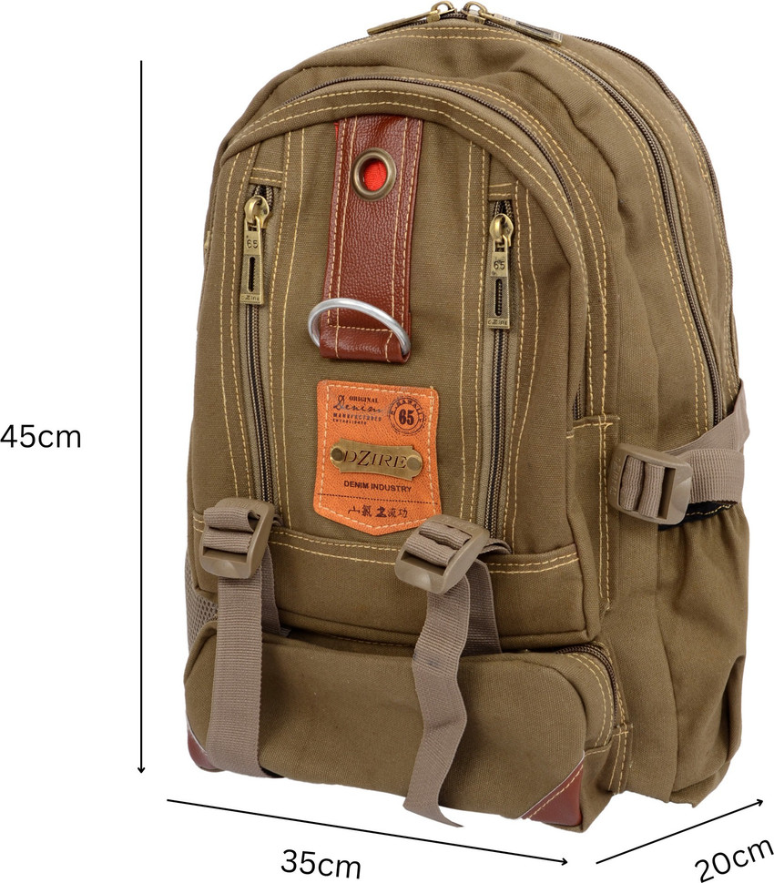 DZIRE Casual Denim Jeans School Bag For Men Women Cargo 36L Laptop bag. 36 L Backpack Beige Price in India Flipkart