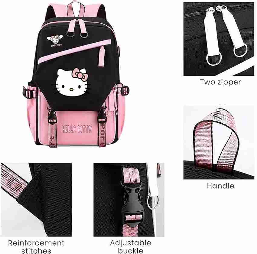 ELEPHANTBOAT Cartoon Backpack for Kids Girls Cute Hello Kitty