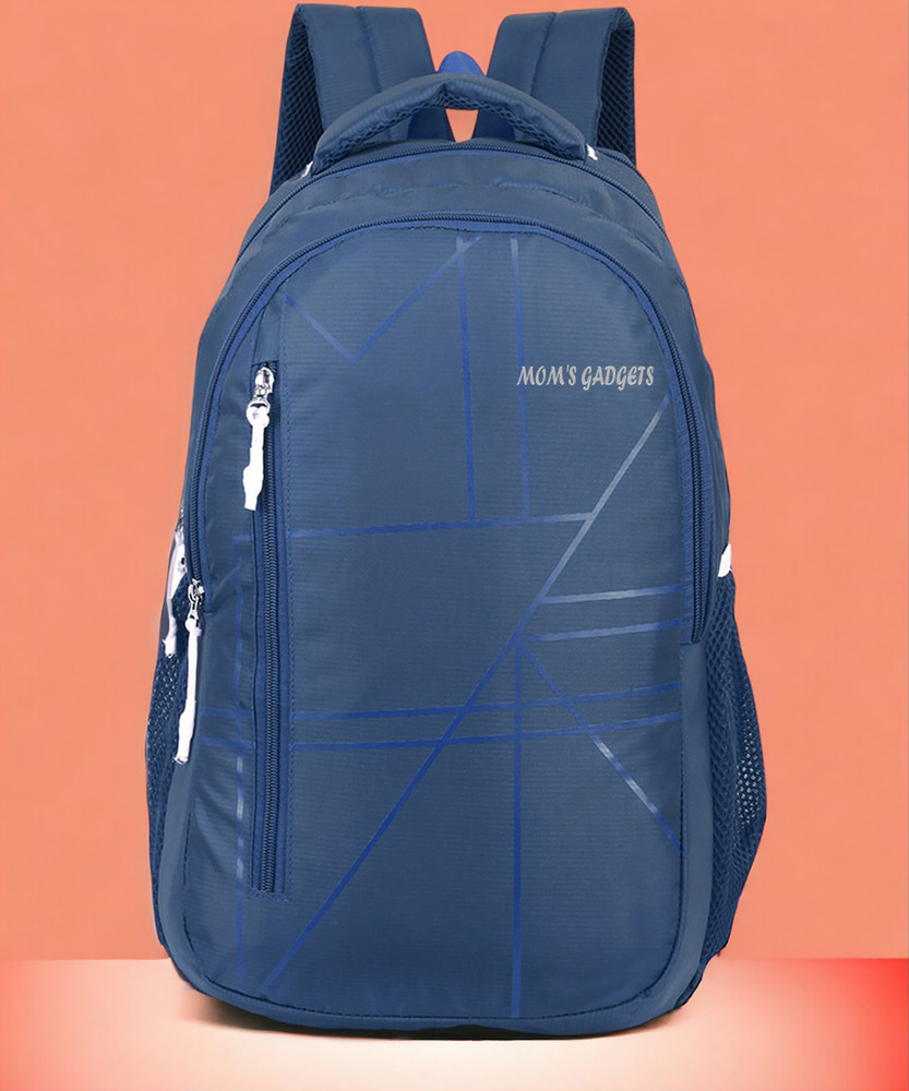 MOM S GADGETS Laptop Backpack Expandable waterproof laptop bag with rain cover 30 L Laptop Backpack Blue Price in India Flipkart