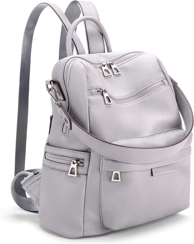 Details 168+ grey leather backpack purse super hot awesomeenglish.edu.vn