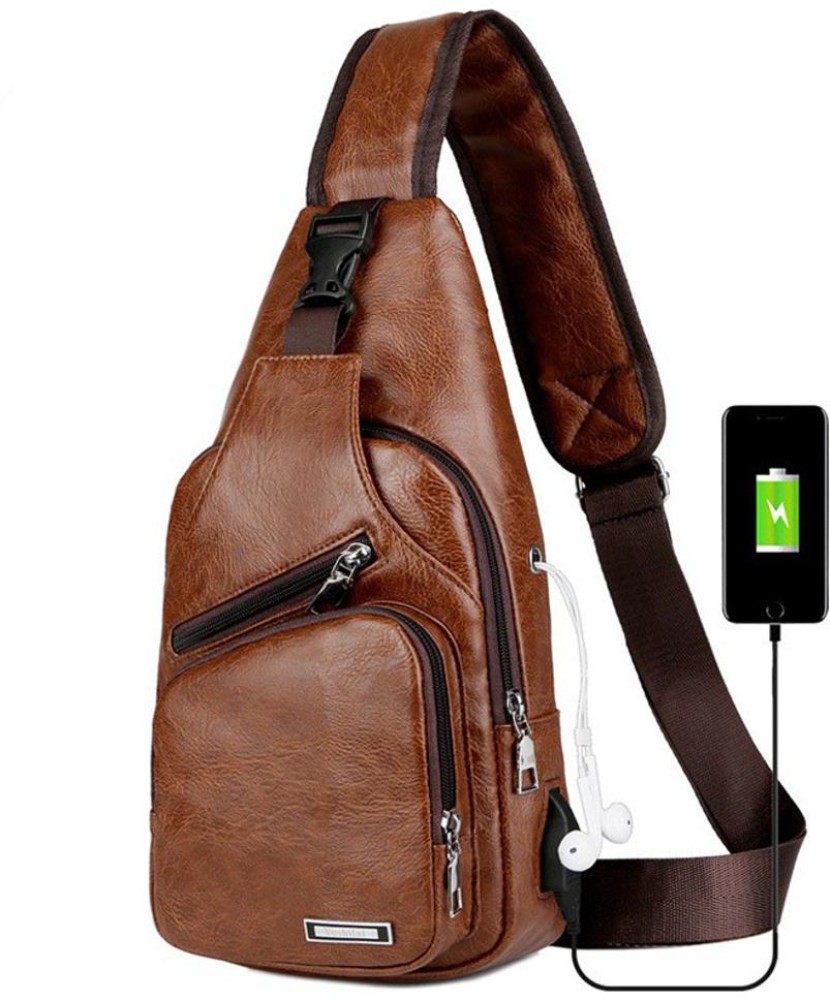 Buy Fast Fashion Men & Women Brown Messenger Bag Light Brown Online @ Best  Price in India | Flipkart.com