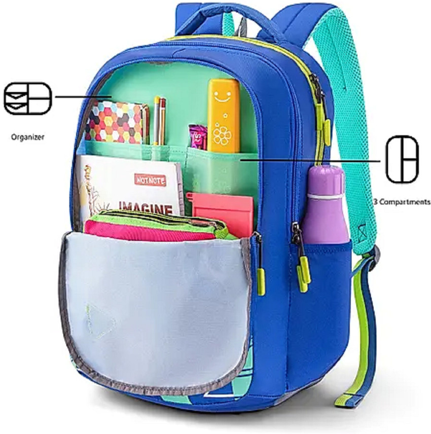 Flipkart AMERICAN TOURISTER Medium 31 Ltr Backpack School Bag Quad 01 Waterproof Backpack Backpack