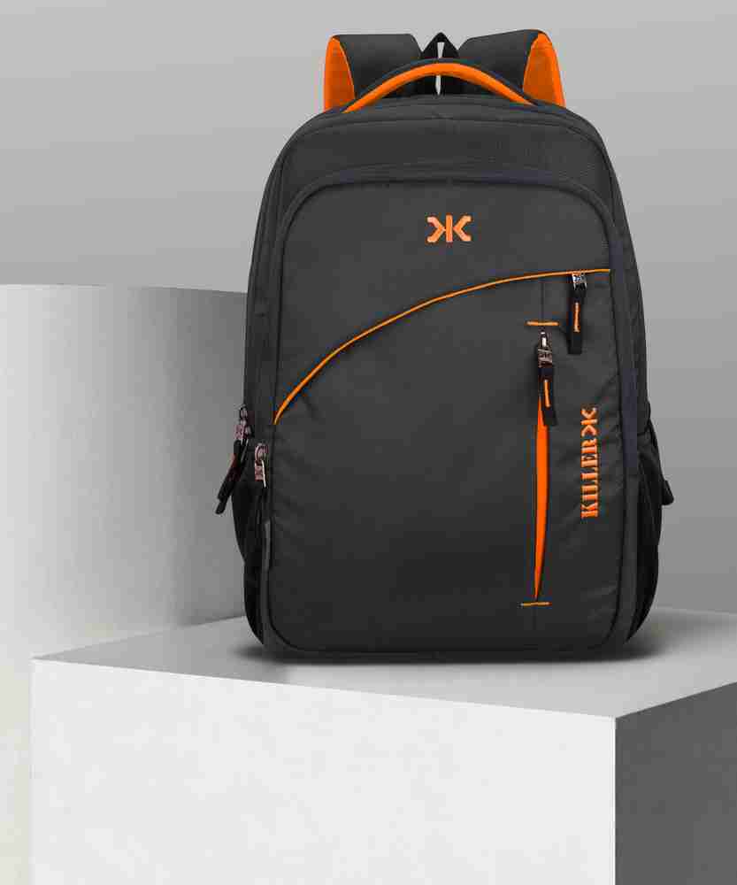 Killer louis 38l large navy blue polyester laptop backpack with 3 compartments new arrivals