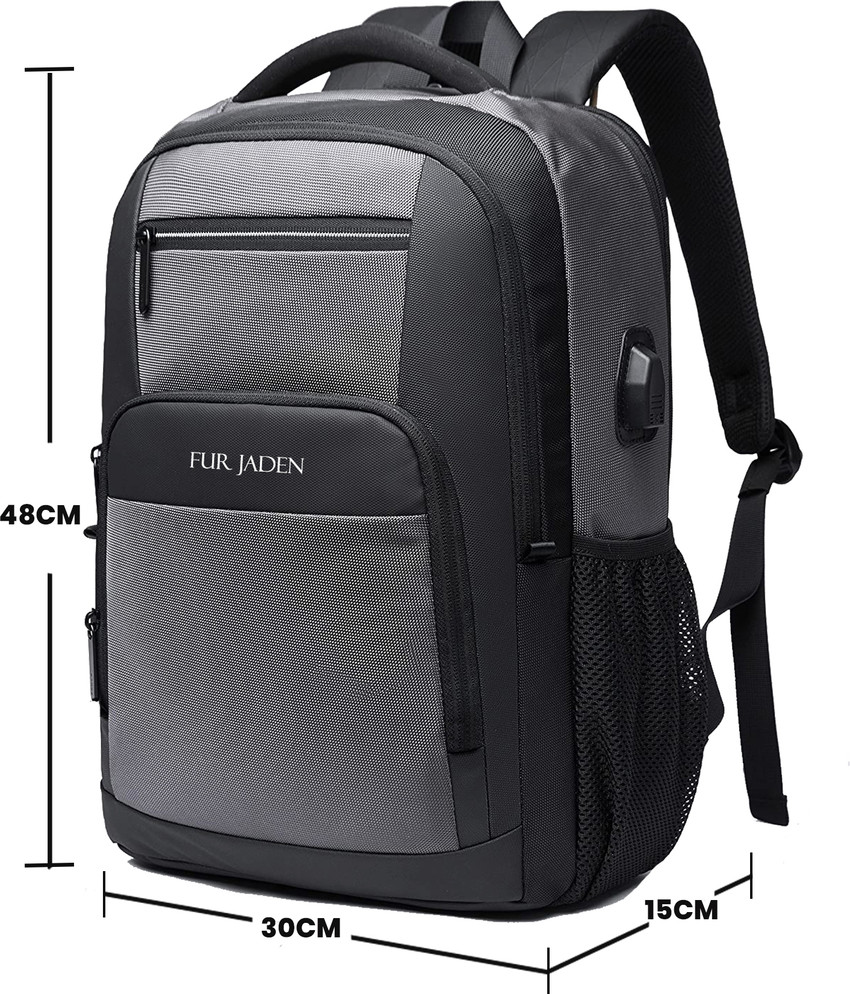 Fur jaden 20 ltrs black anti theft waterproof backpack cheap
