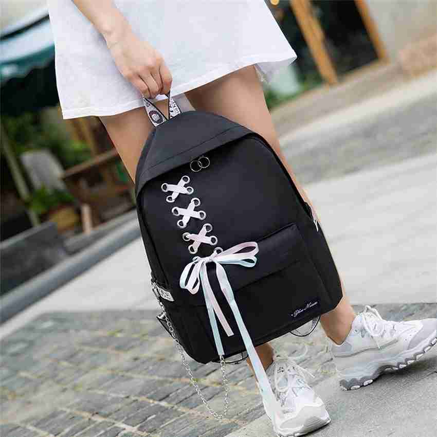 Trendy black backpack top