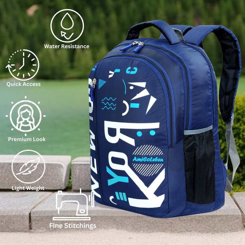 Amicoleben All New Stylish Printed Waterproof Bags For Daily Use at School College Office 35 L Laptop Backpack