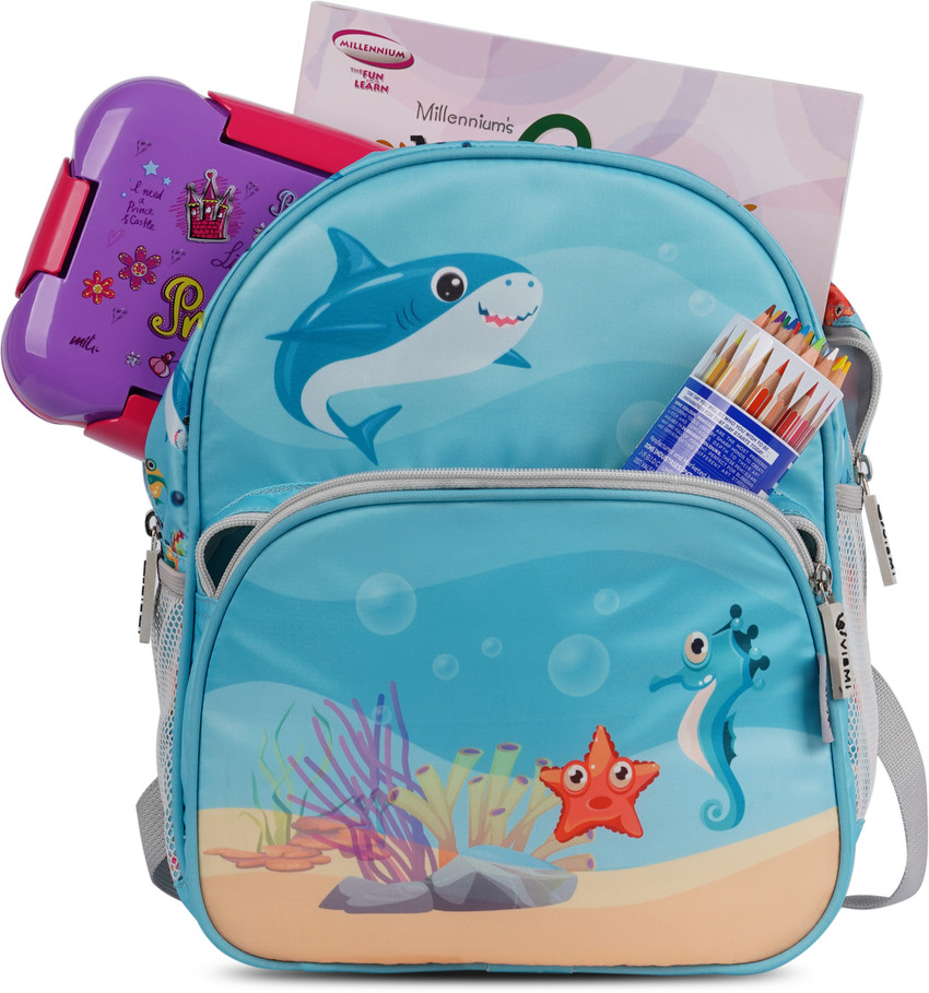 VISMIINTREND Cute Baby Shark School Backpack for Kids Boys and