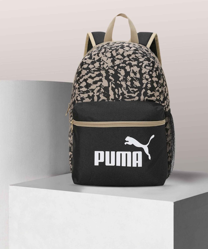 PUMA Phase Small Backpack 13 L Backpack Black Sand Dune AOP Price in India Flipkart