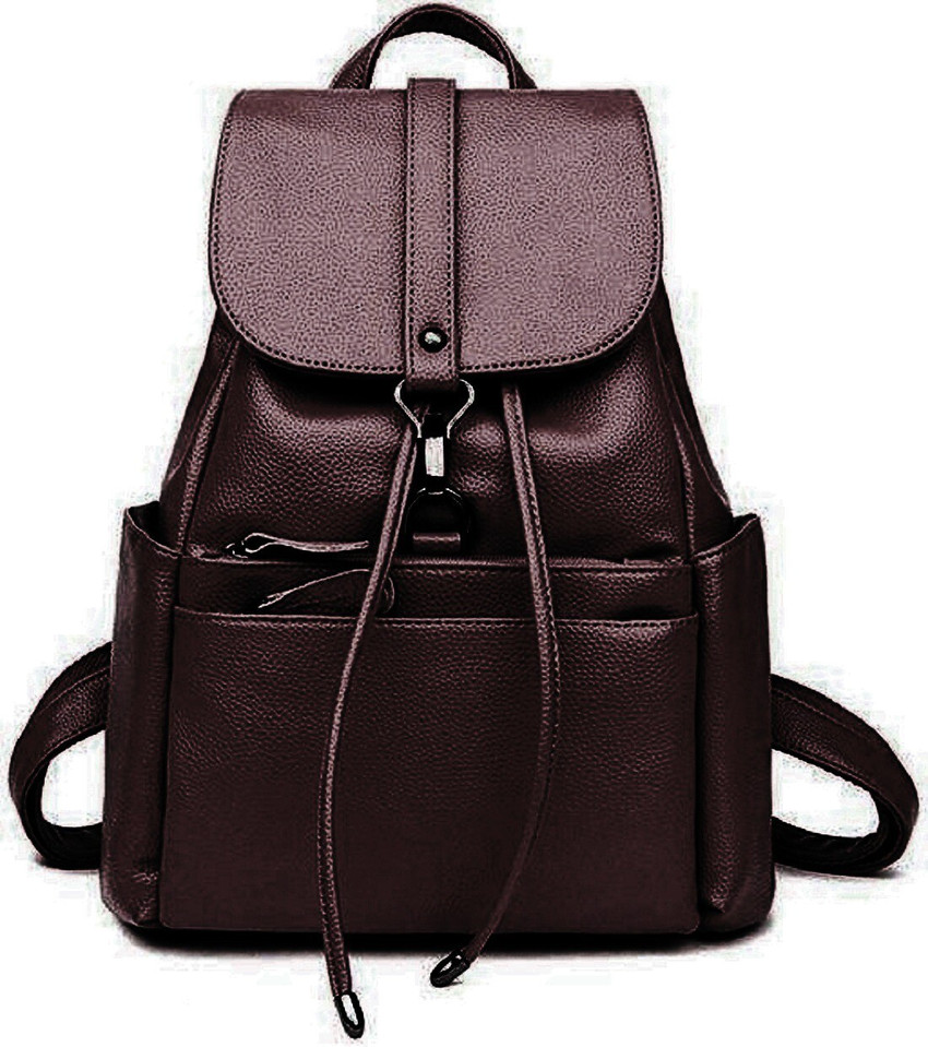 TARSHI Latest Trendy Backpack Used For Women Girls Pu Leather Backpack School Bag Student Backpack Women Travel bag Casual Bag Collage Bag Tuttion Bag 8 L Backpack DARKBROWN Price in