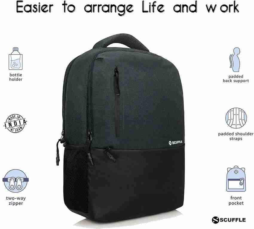 scuffle upto 16 Inch Laptop Unisex Travel Office College School Trendy Stylish Bags 30 L Laptop Backpack Black Price in India Flipkart