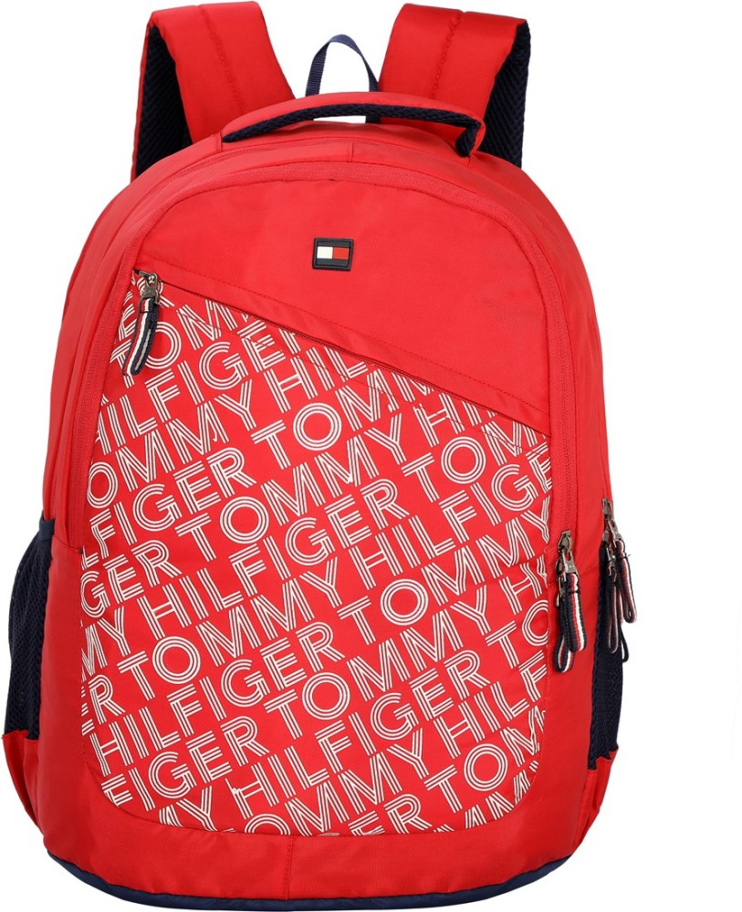 Red tommy store backpack