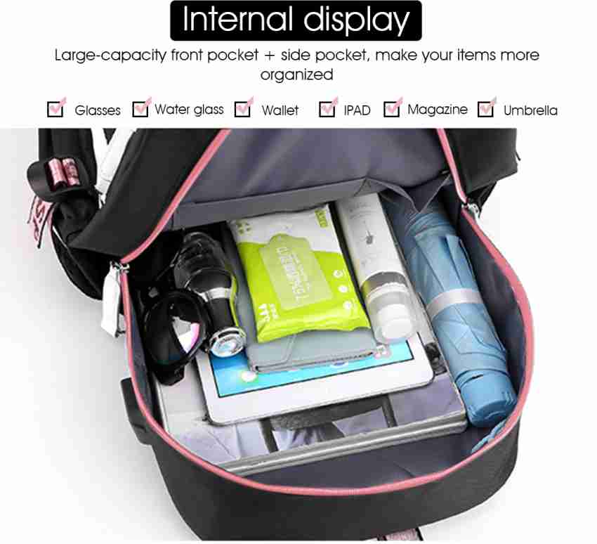 PROBEROS BTS Bags for Boys School Backpack Print Design Laptop Backpack  Travel Bag Laptop Bag - PROBEROS 