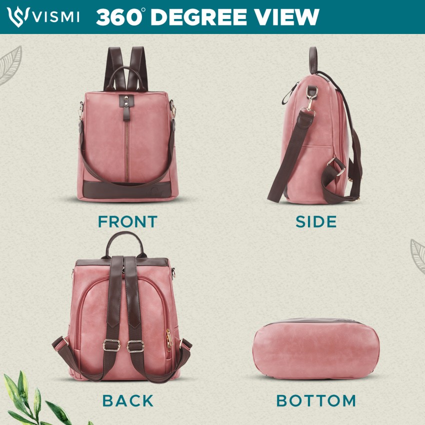 VISMIINTREND Fashion Vegan Leather Anti Theft Backpack Purse Bags