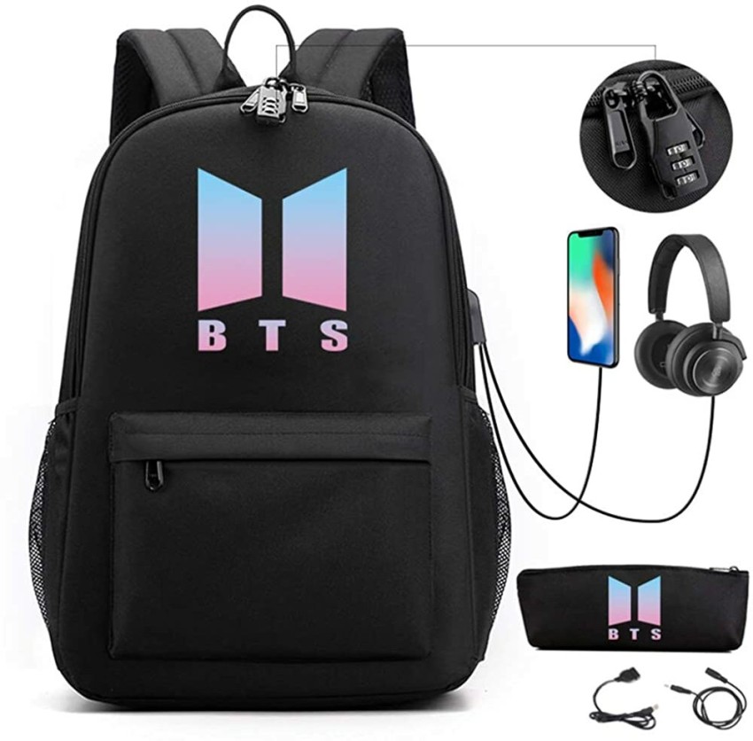 PALAY BTS Kpop Bangtan Backpacks Daypack Laptop Bag for Girls School Bag  Shoulder Bag with USB