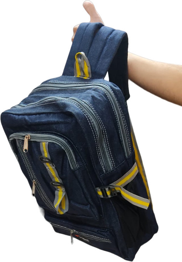Mj Traders JEANS BAG FOR SCHOOL COLLEGE TUTIONS 18 INCHES LIGHT WEIGHT 18 L Backpack BLUE Price in India Flipkart