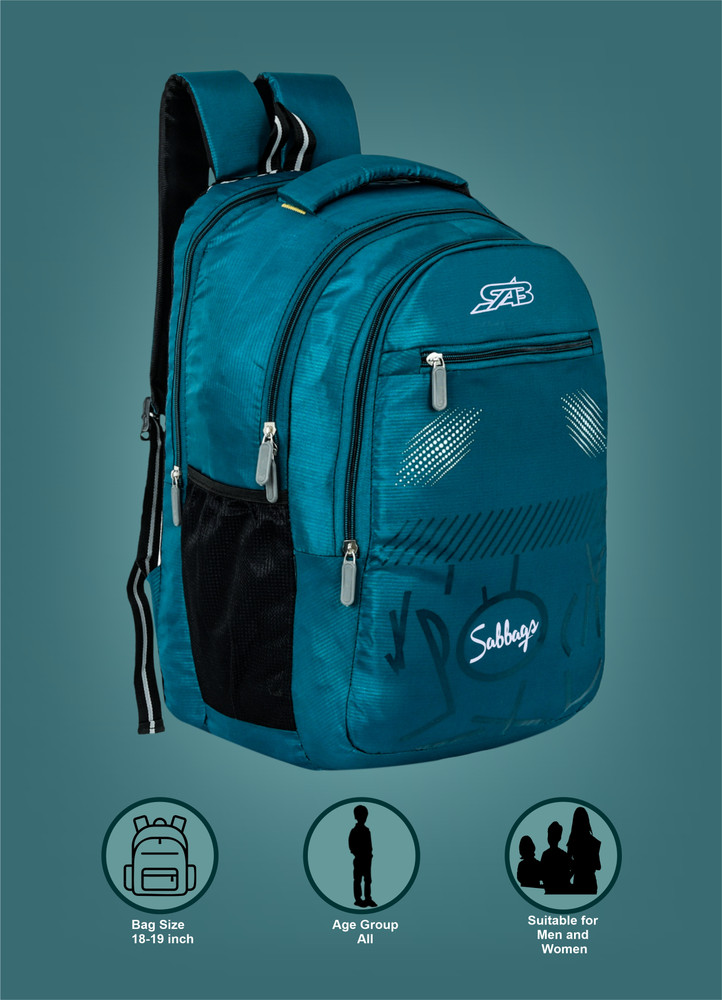 SAB Bags Men women Bag Durable Stylish and Functional for Boys Girls 38 L Backpack Aqua Blue Price in India Flipkart