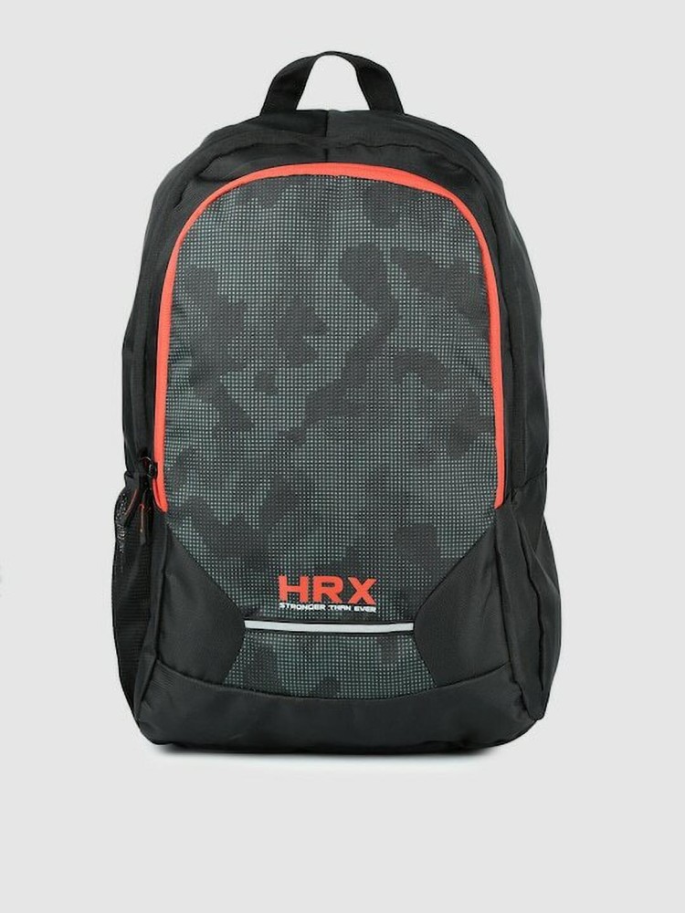 HRX by Hrithik Roshan Unisex Black Grey Graphic Eco4 Backpack 26 L Backpack Black Grey Price in India Flipkart