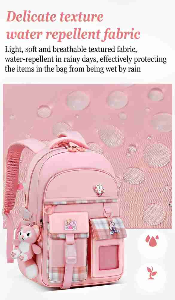 Pastel pink shop school bag