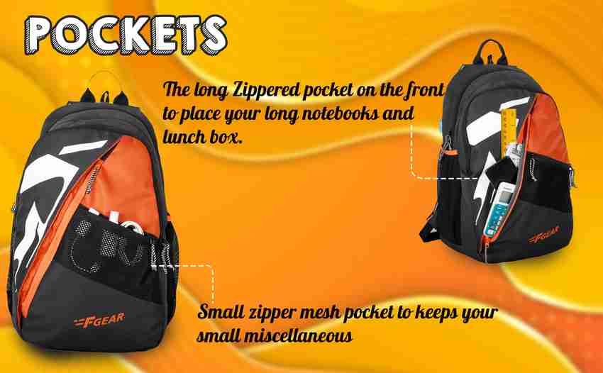F GEAR Colorado Grey Orange 39 L Laptop Backpack Grey Orange Price in India Flipkart