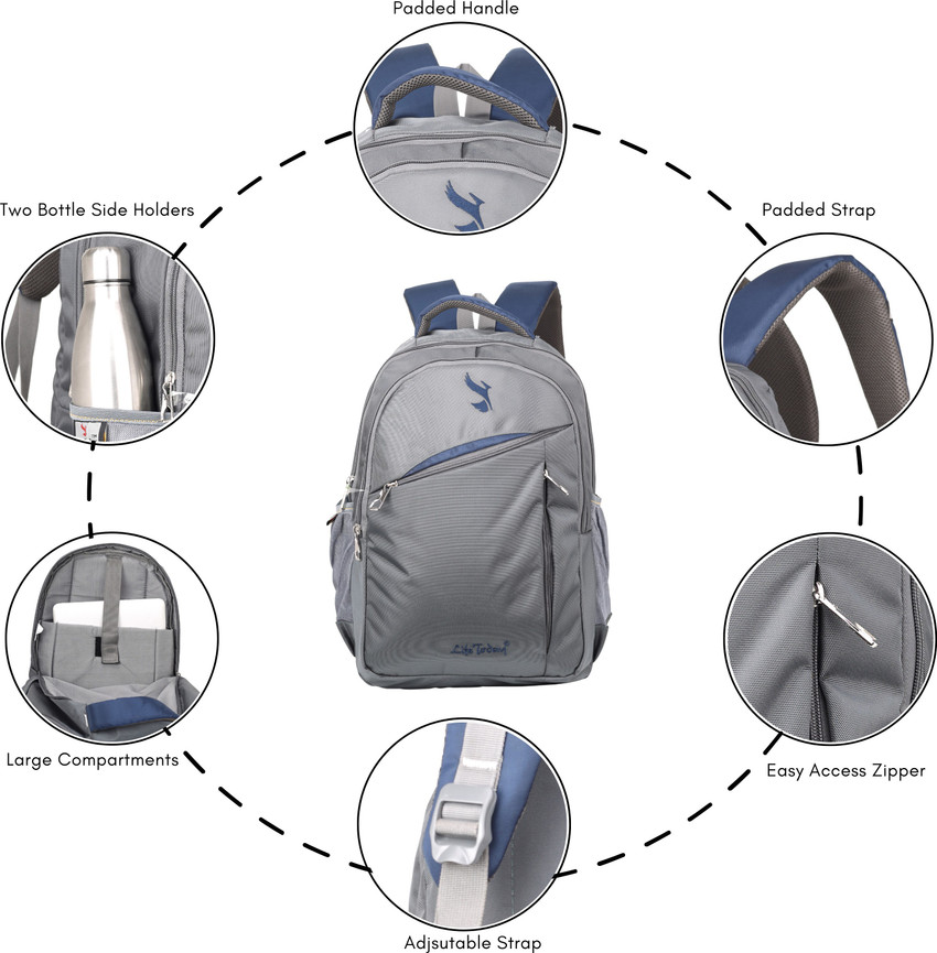 Alfaz Laptop Bags for Men College School Students Bag Pack for Men Women Gifts 33 L Laptop Backpack Grey Navy Blue Price in India Flipkart