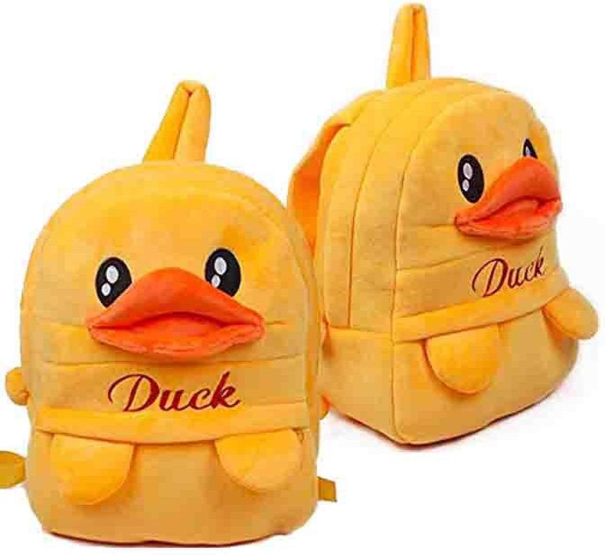 SafarEnterprises Duck School Bag For Kids Soft Plush Backpack For Small  Kids School Bag 12 L Backpack Yellow - Price in India