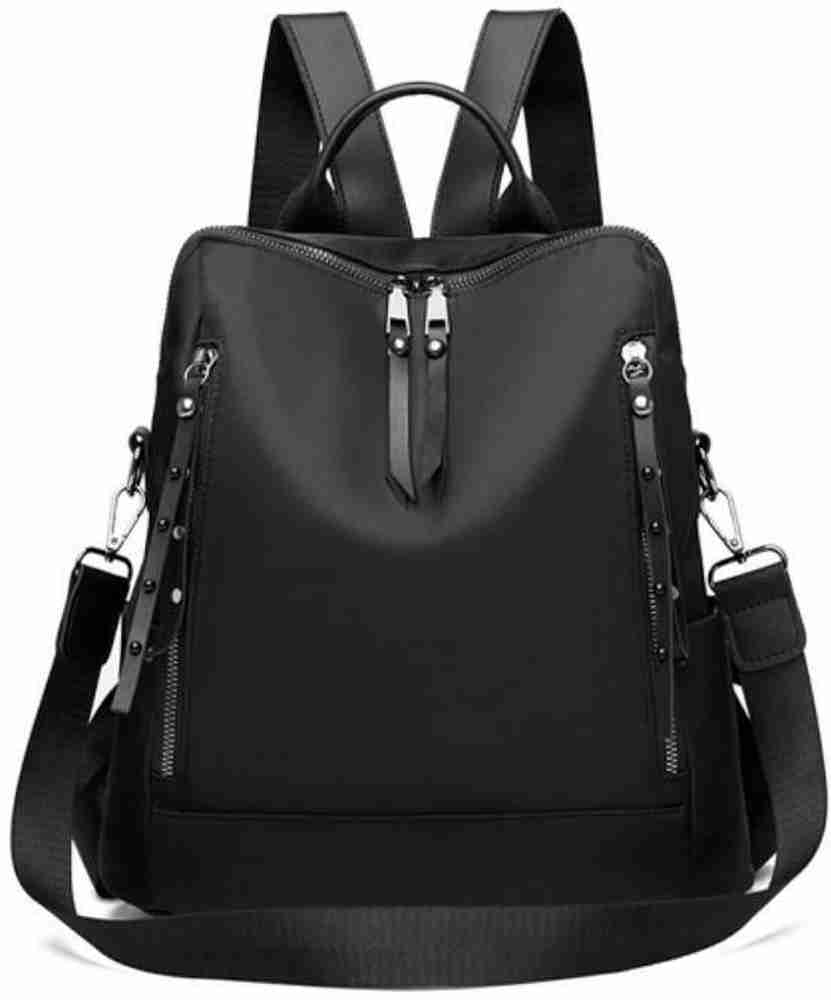 Flores Black clasic for girls woman bag pack 25 L Backpack