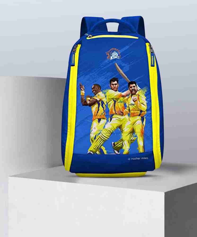 NASHER MILES CSK Blue Yellow Players Laptop Backpack 40 L Laptop