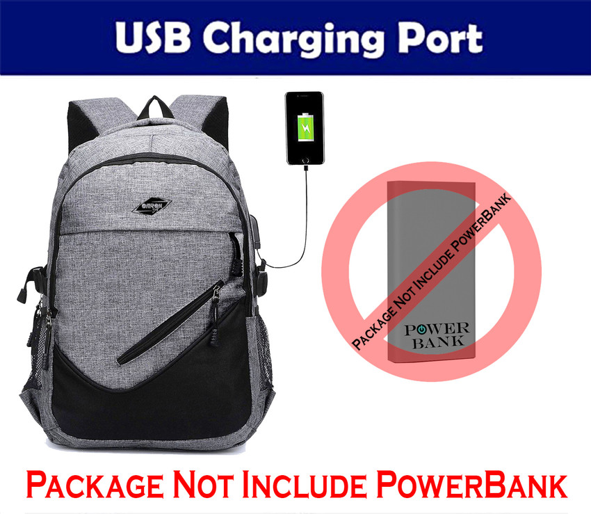 Water resistant backpack with usb charging port hot sale