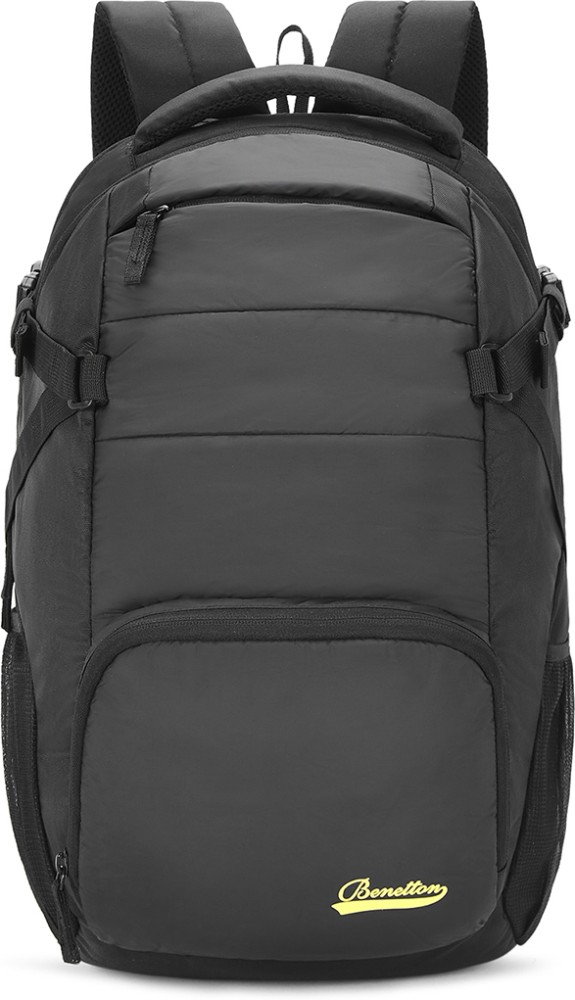 United Colors of Benetton Kenzo 32 L Laptop Backpack Black Price in India Flipkart