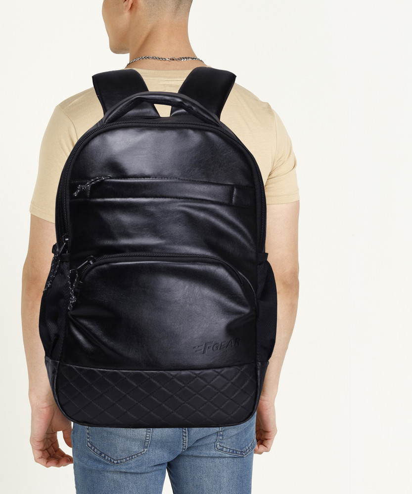 F gear luxur black 25 liter laptop backpack top