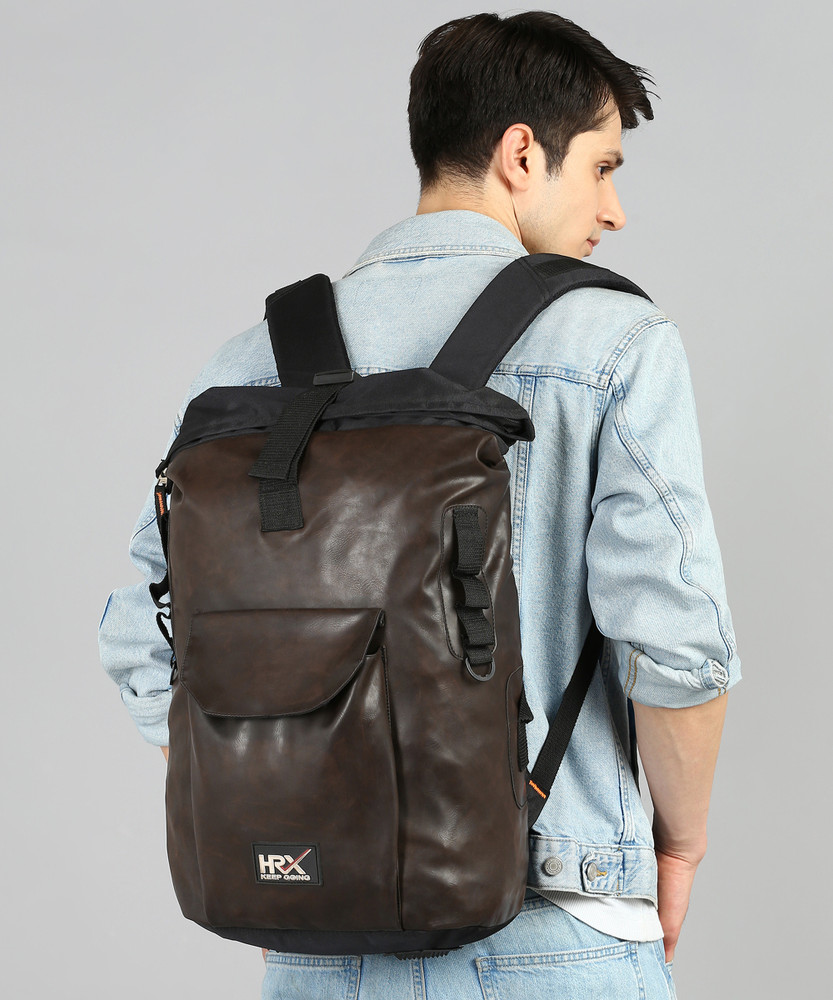 HRX by Hrithik Roshan Everyday Utility Rolltop Bag for Office School College BusinessC 30.1L 30.1 L Laptop Backpack BROWN Price in India Flipkart