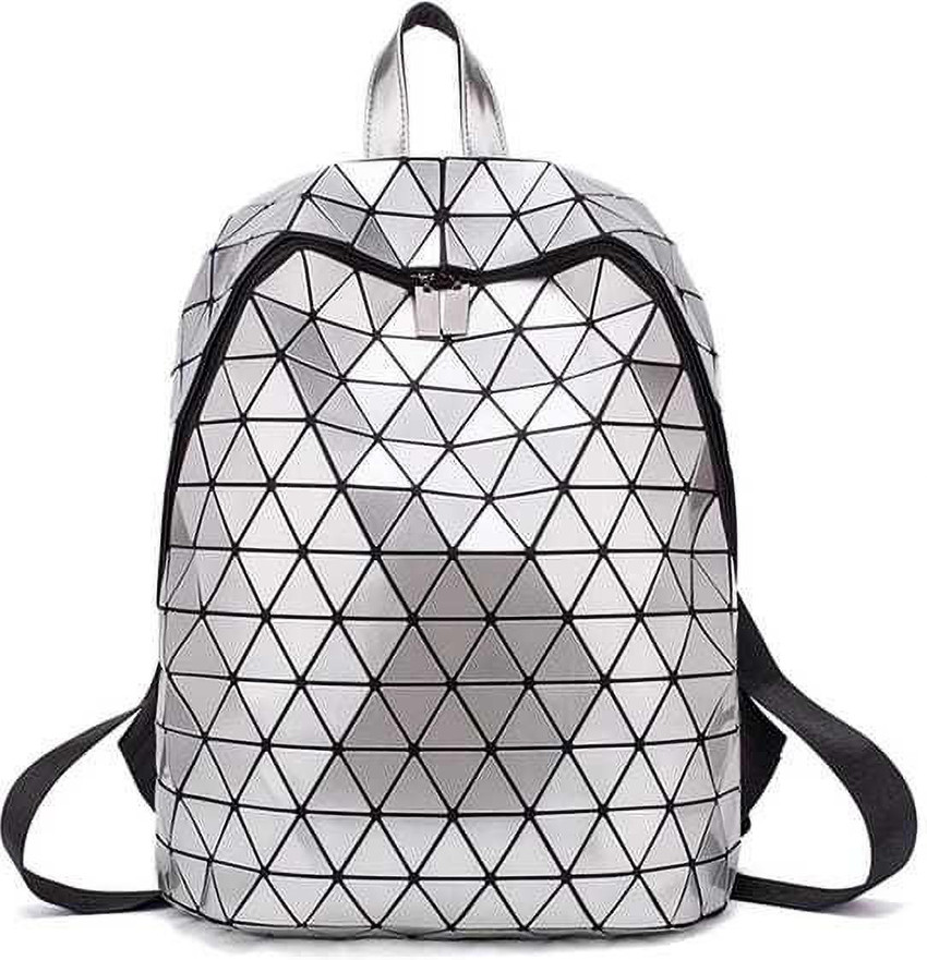 FCB Geometric Holographic Backpack 20 L Laptop Backpack Silver Price in India Flipkart