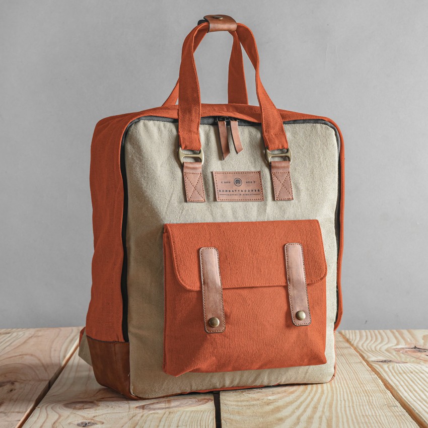 Green & Brown: miniTrooper Day Pack – Cotton Canvas Laptop Bag