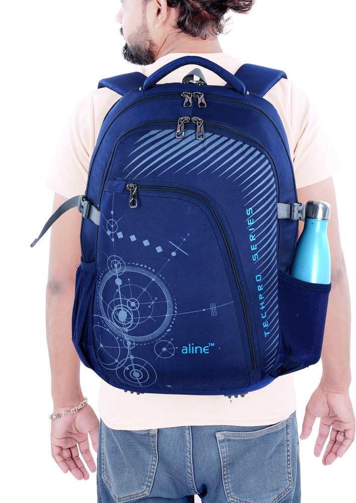 aline Printed Luxury Travel College Bag For Men and Women 35 L Laptop Backpack Blue Price in India Flipkart