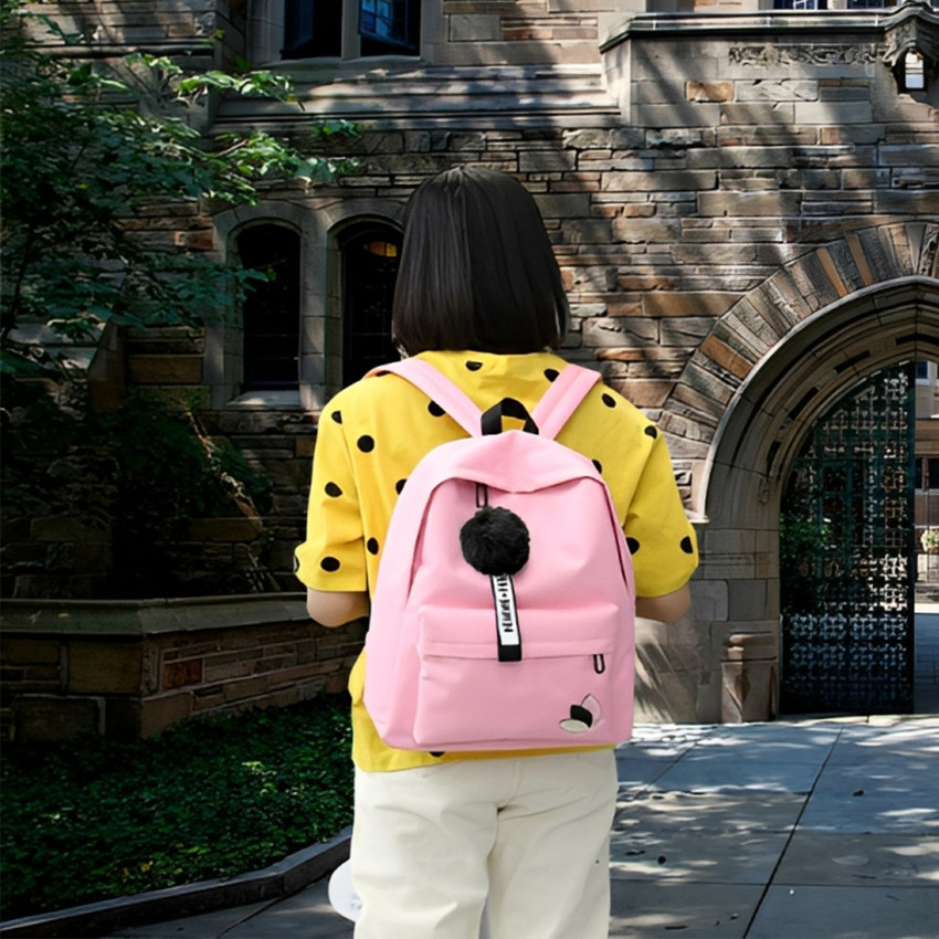Baby pink leather backpack clearance