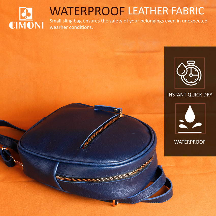 Mini backpack vegan leather top