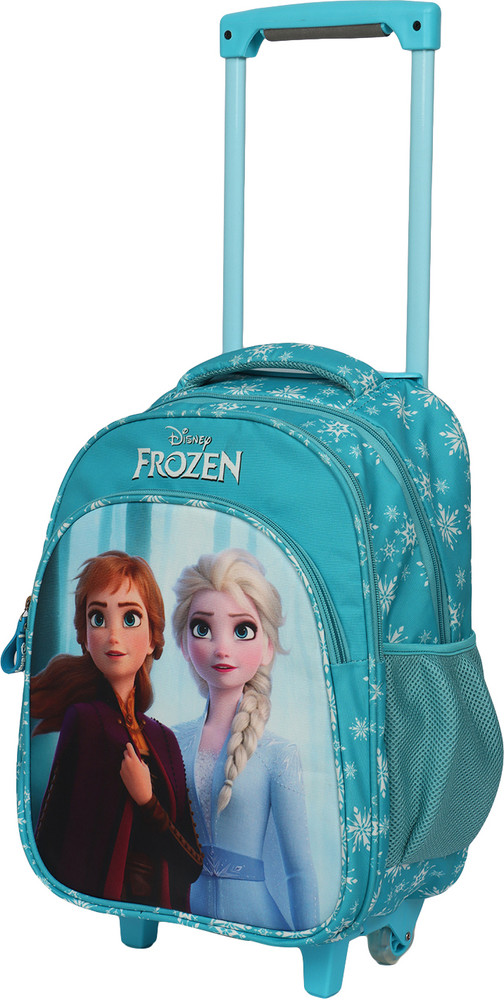 DISNEY Novex Original 18 Frozen Kids Backpack Trolley Bag with 2 Wheel School Bag 42 L Trolley Backpack Turquoise Price in India Flipkart