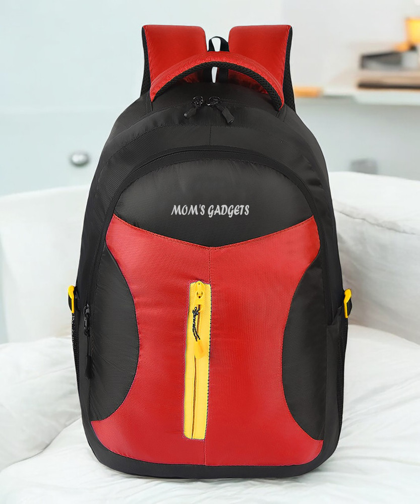 MOM S GADGETS For Office Business Travel College Casual Bag For Men And Women 1004 30 L Laptop Backpack Black Red Price in India Flipkart