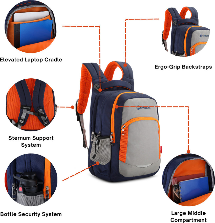 HARISSONS Xeno 33 L Laptop Backpack Navy Blue Price in India