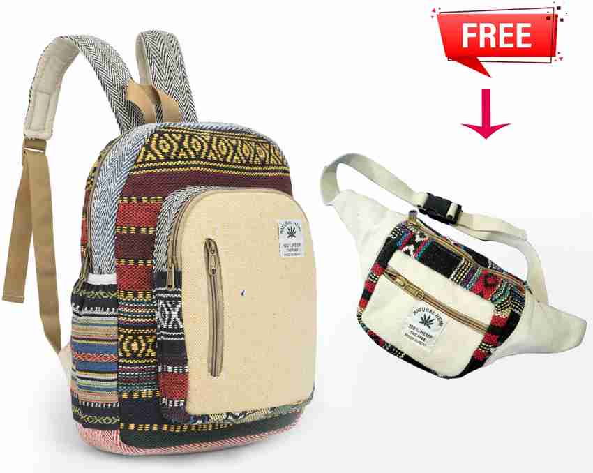 SURYAKUSH Best Laptop Backpack Pure Hemp Bag With Free Waist Belt for Men Women 5 L Backpack Multicolour Price in India Flipkart