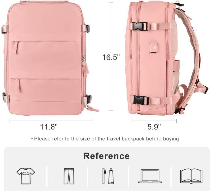 Travel backpack pink cheap