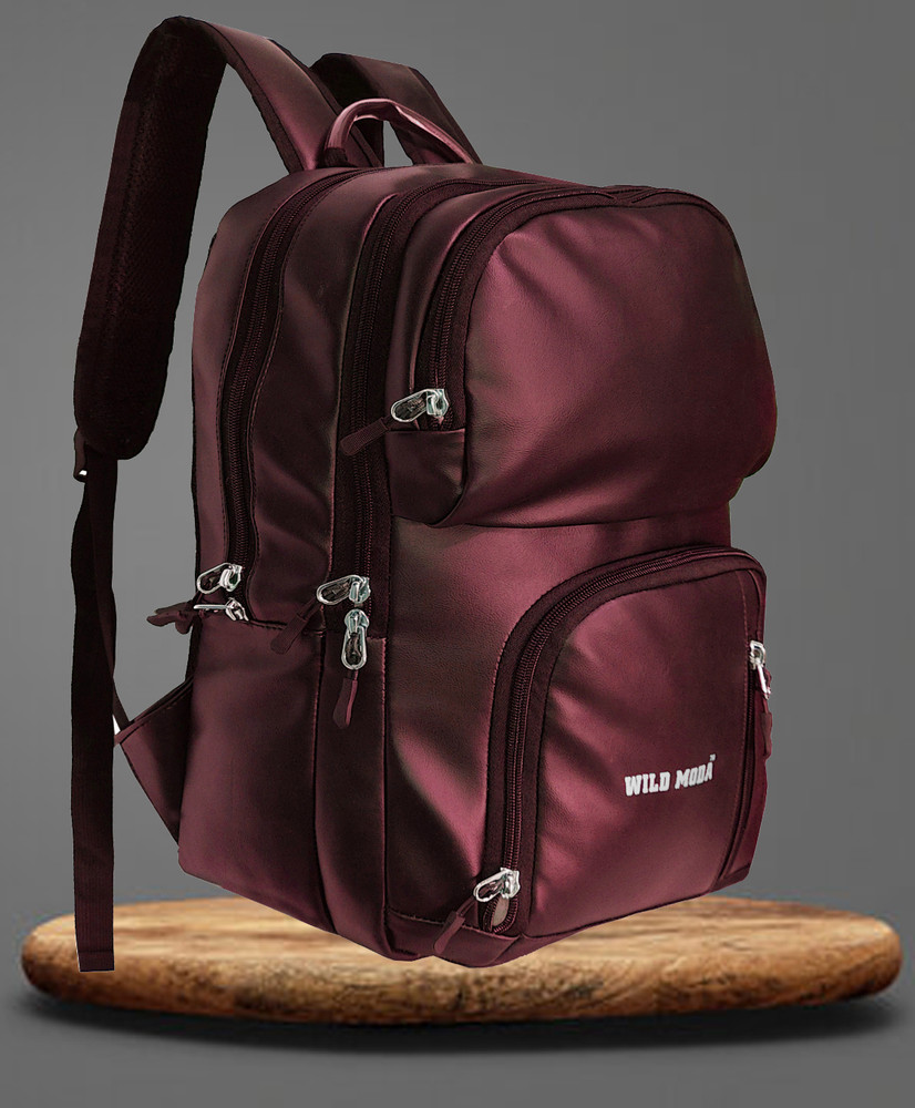 Faux leather laptop backpack outlet