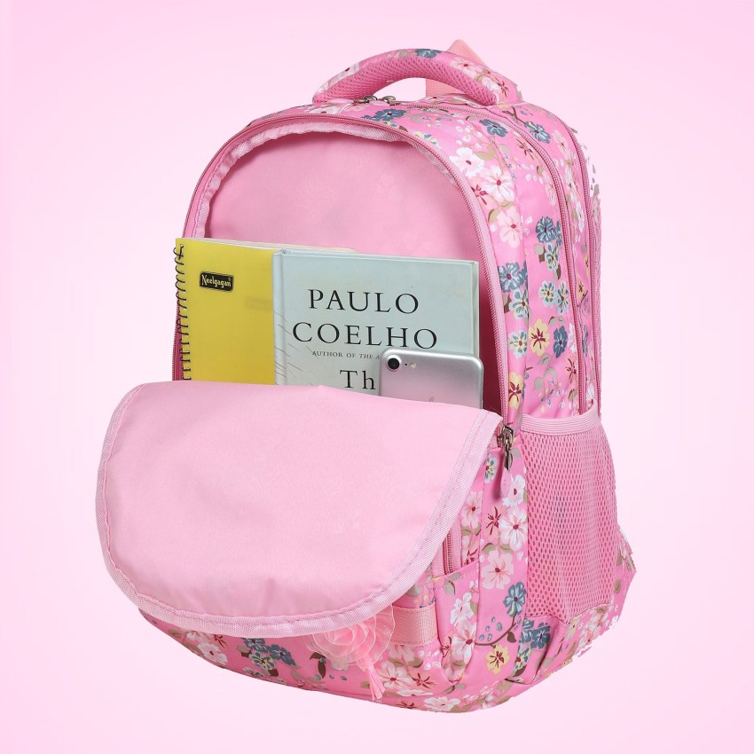 BEAUTY GIRLS GIRLS Polyester 30 L DESIGNER FLOWER PRINT School Backpack for  Girls 30 L Backpack N.Blue - Price in India