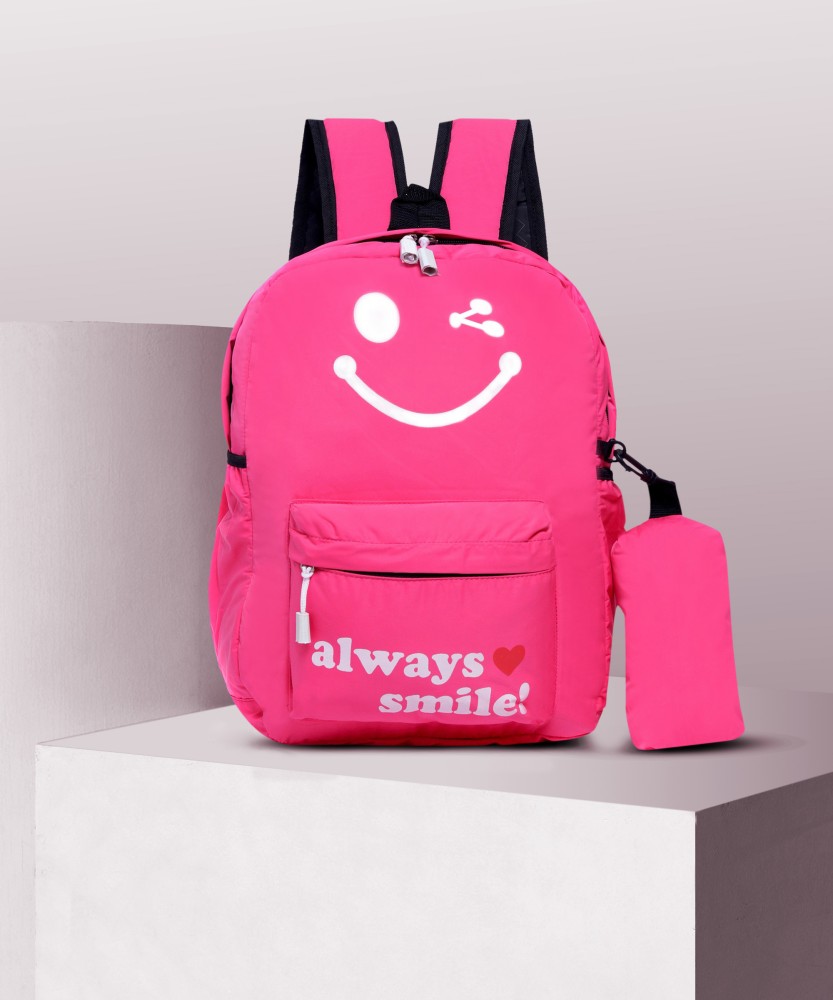 Try This PU Leather Stylish School Bag For Girls Pink 12 L Backpack Pink  Waterproof School Bag Pink 12 L Waterproof School Bag Pink 12 L 12 L Backpack  Pink  Price in India  Flipkartcom