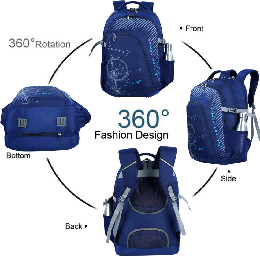 aline Printed Luxury Travel College Bag For Men and Women 35 L Laptop Backpack Blue Price in India Flipkart