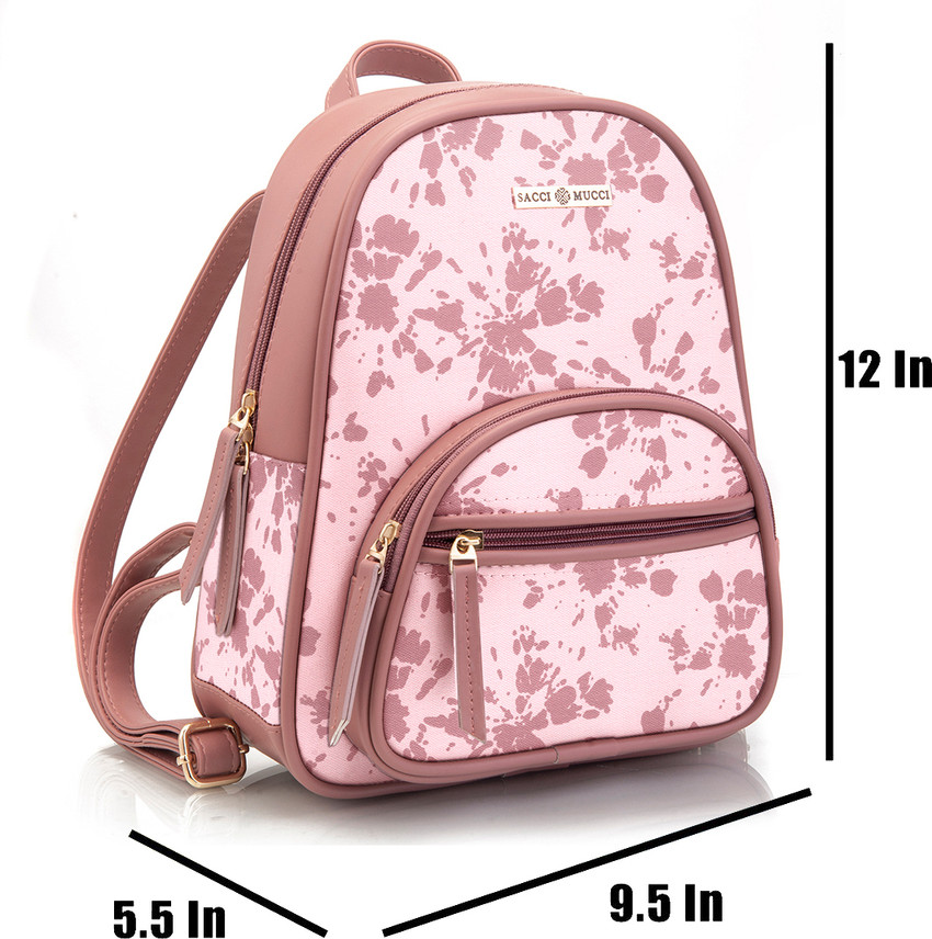 Sacci Mucci Fabric Backpack Purse Bags for Women and Girls 10 L Backpack Blush Shibori Style Price in India Flipkart